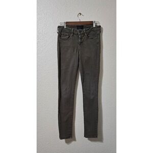 Vince Jeans Women RILEY Legging Military Green Size 28 Stretch Denim Skinny